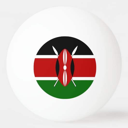 Balle De Ping Pong Drapeau du Kenya (Devant)