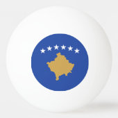 Balle De Ping Pong Drapeau du Kosovo (Devant)