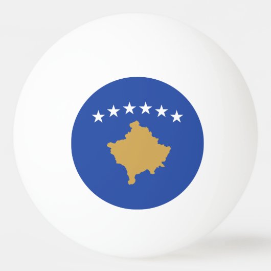 Balle De Ping Pong Drapeau du Kosovo (Devant)