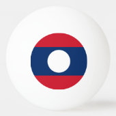 Balle De Ping Pong Drapeau du Laos (Dos)