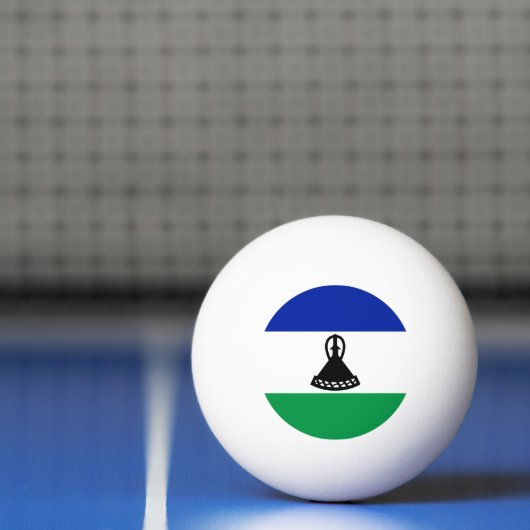 Balle De Ping Pong Drapeau du Lesotho (Filet)