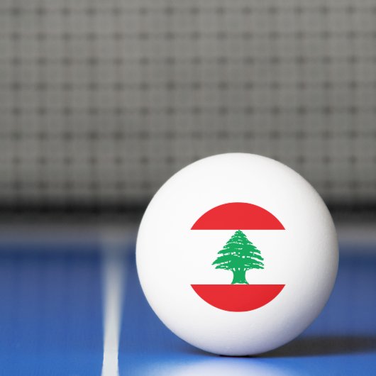 Balle De Ping Pong Drapeau du Liban (Filet)
