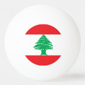 Balle De Ping Pong Drapeau du Liban (Dos)