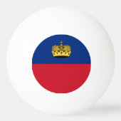 Balle De Ping Pong Drapeau du Liechtenstein (Dos)
