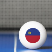 Balle De Ping Pong Drapeau du Liechtenstein (Filet)