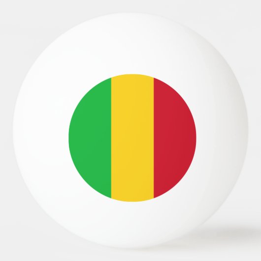 Balle De Ping Pong Drapeau du Mali (Dos)