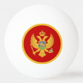 Balle De Ping Pong Drapeau du Monténégro (Dos)
