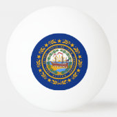 Balle De Ping Pong Drapeau du New Hampshire (Dos)
