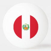 Balle De Ping Pong Drapeau du Pérou (Dos)