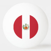 Balle De Ping Pong Drapeau du Pérou (Dos)