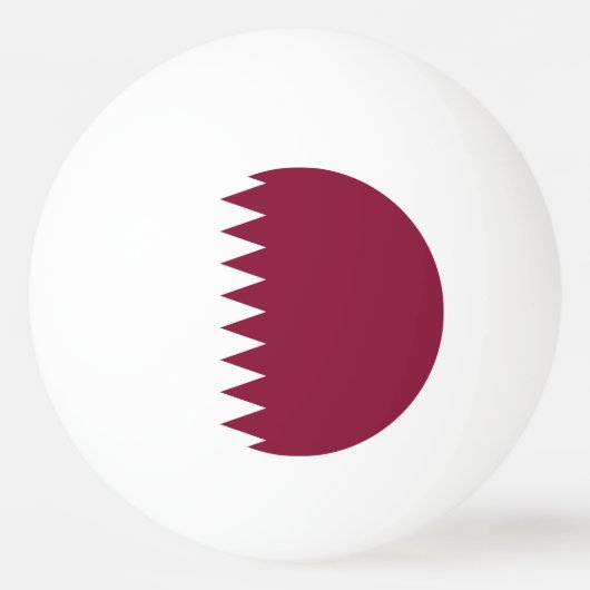 Balle De Ping Pong Drapeau du Qatar (Devant)