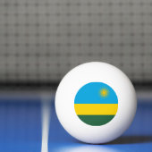 Balle De Ping Pong Drapeau du Rwanda (Filet)