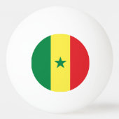 Balle De Ping Pong Drapeau du Sénégal (Dos)