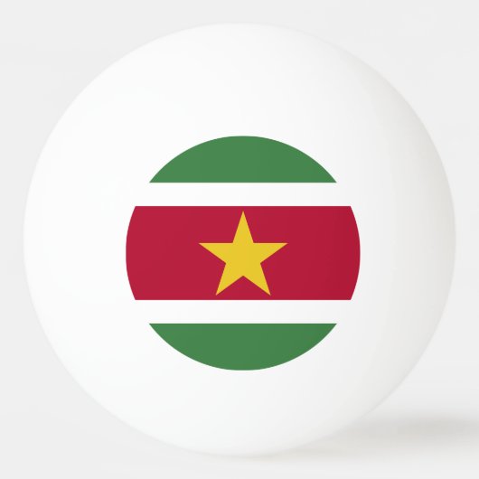 Balle De Ping Pong Drapeau du Suriname (Devant)
