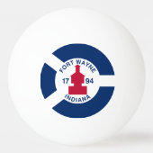 Balle De Ping Pong Drapeau Fort Wayne, Indiana Ping-Pong Ball (Dos)