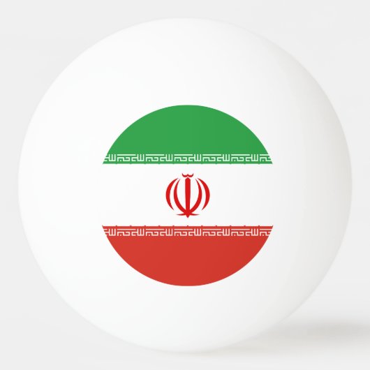 Balle De Ping Pong Drapeau iranien (Devant)