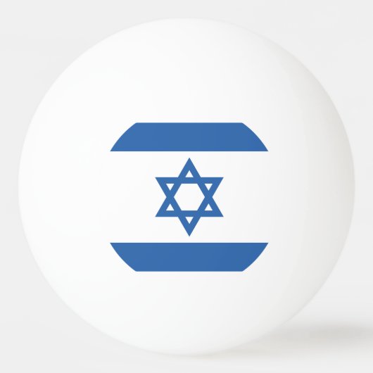 Balle De Ping Pong Drapeau Israël (Devant)