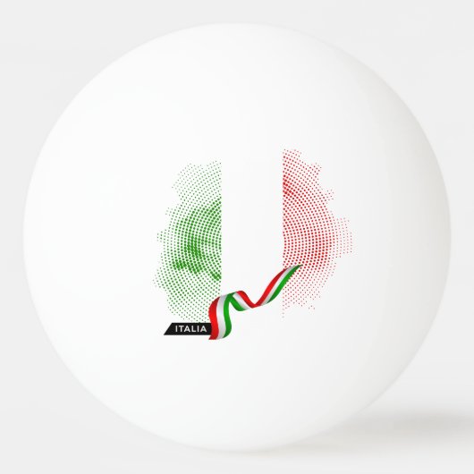 Balle De Ping Pong Drapeau italien (Devant)