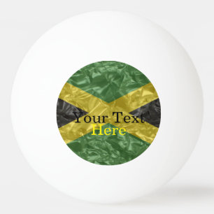 Balle De Ping Pong Drapeau jamaïcain - froissé