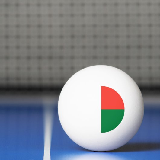 Balle De Ping Pong Drapeau Madagascar (Filet)