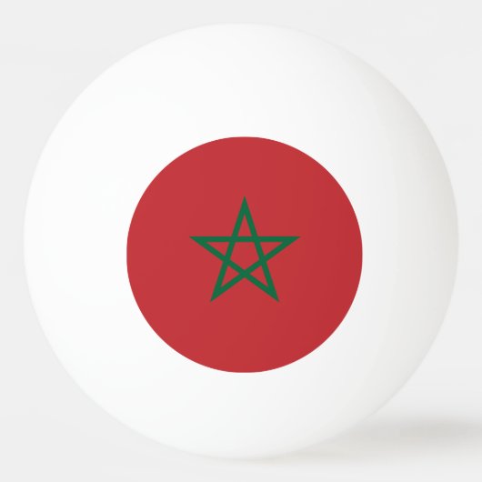 Balle De Ping Pong Drapeau Maroc (Dos)