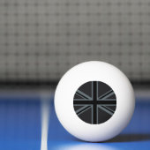 Balle De Ping Pong Drapeau noir Union Jack UK Design (Filet)