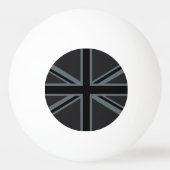 Balle De Ping Pong Drapeau noir Union Jack UK Design (Dos)