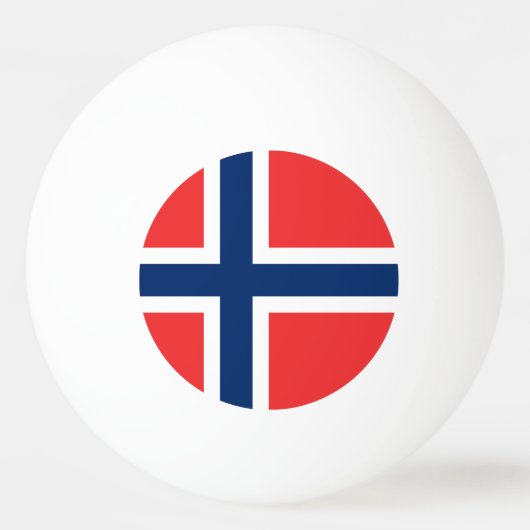 Balle De Ping Pong Drapeau norvégien (Dos)