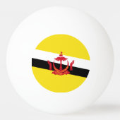 Balle De Ping Pong Drapeau patriotique du Brunei (Devant)