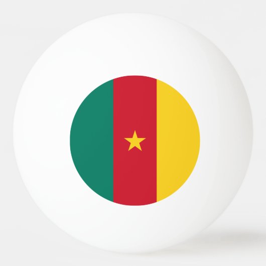 Balle De Ping Pong Drapeau patriotique du Cameroun (Dos)