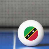 Balle De Ping Pong Drapeau Saint-Kitts-et-Nevis (Filet)
