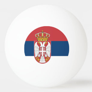Balle De Ping Pong Drapeau Serbie