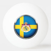 Balle De Ping Pong Drapeau suédois (Dos)
