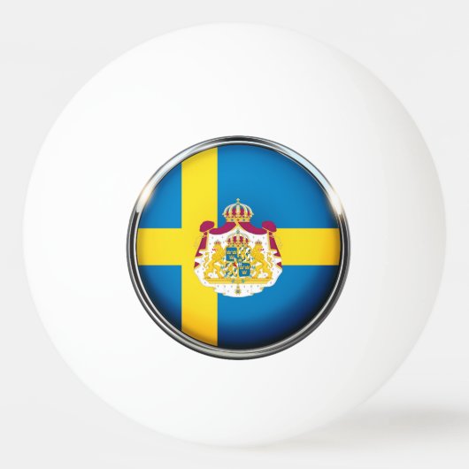 Balle De Ping Pong Drapeau suédois (Devant)