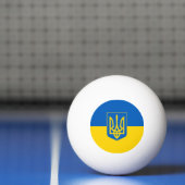 Balle De Ping Pong Drapeau ukrainien avec armoiries (Filet)