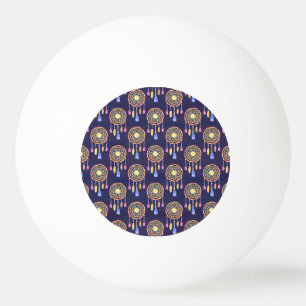Balle De Ping Pong Dreamcatchers Plumes Aquarelle Texture transparent