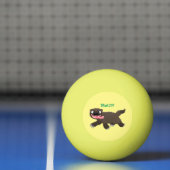 Balle De Ping Pong Drôle animal avide de carcajou (Filet)