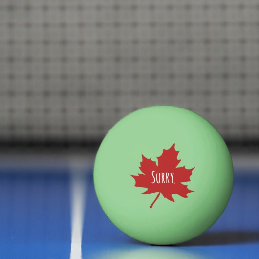 Balle De Ping Pong Drôle Canadien (Filet)