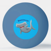 Balle De Ping Pong Drôle mignon requin marteau dessin animé (Dos)