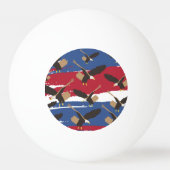 Balle De Ping Pong Eagle Bird USA Patriotic American Flag (Dos)