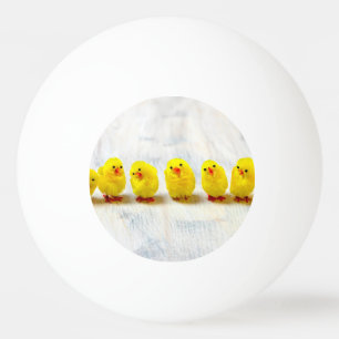 Balle De Ping Pong Easter Decoration - chicks en row
