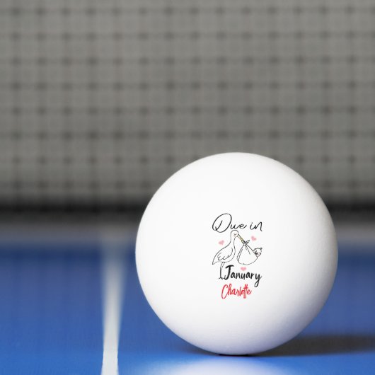 Balle De Ping Pong Échéance En Janvier Mignonne Swan Portant Un Nouve (Filet)