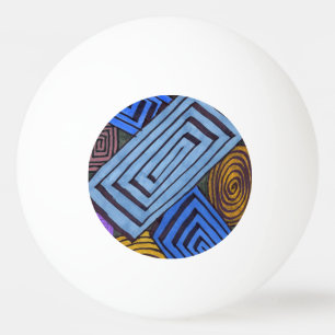 Balle De Ping Pong "Egyptain Coils" Abstraite Ping Pong Ball