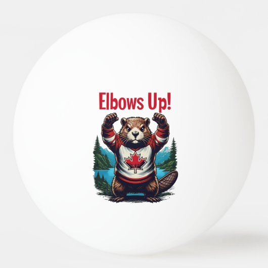 Balle De Ping Pong Elbows Up Canada (Devant)