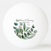 Balle De Ping Pong Élégant jeu Mariage de feuillage Elégant (Dos)