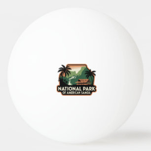 Balle De Ping Pong Emblem du Parc national des Samoa américaines
