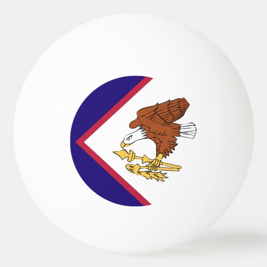 Balle De Ping Pong Emblème du drapeau des Samoa américaines (Devant)