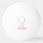 Balle De Ping Pong Emblème Rainbow Ping Pong Blanc personnalisé (Dos)