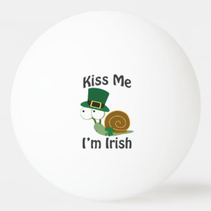 Balle De Ping Pong Embrasse-moi Je suis Irlandais Snail