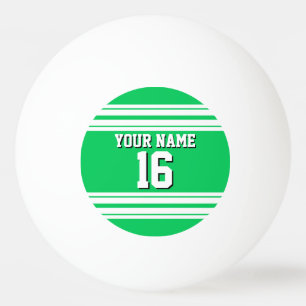 Balle De Ping Pong Emerald Green White Team Jersey Numéro personnalis